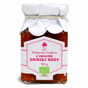 KONFITURA Z OWOCÓW DZIKIEJ RÓŻY EKO 180G
