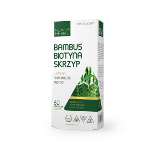 Bambus Biotyna Skrzyp 60 kaps włosy skóra