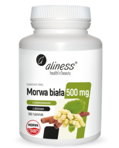ALINESS Morwa biała, chrom, cynamon 500mg x 180tab