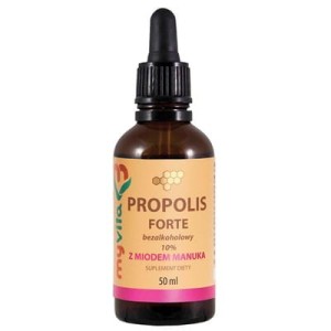 MYVITA Krople Propolisowe 10% z miodem manuka 50ml