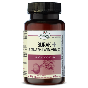 BURAK + z żelazem i witaminą C 90 tab