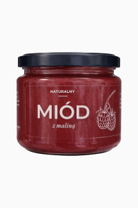 Naturalny miód wielokwiatowy z maliną 350g