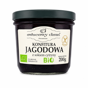 Ekologiczna konfitura jagoda z sokiem cytryny 200g