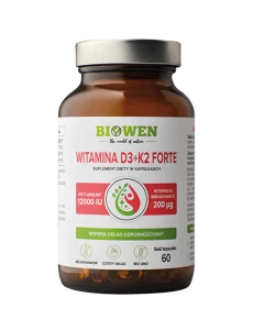 Witamina D3 + K2 Forte 12 000jm 60 kapsułek