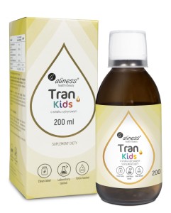 Tran (olej z dorsza) KIDS 200 ml  smak cytrynowy