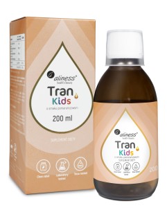 Tran (olej z dorsza) KIDS 200 ml smak pomarańczowy