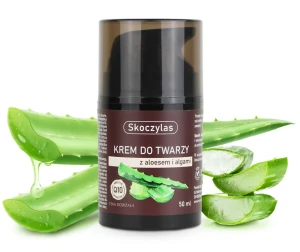 Krem do twarzy kojący z aloesem, algami  50ml SKOCZYLAS