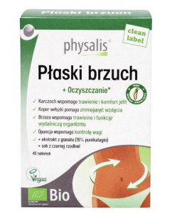 PHYSALIS Płaski brzuch + oczyszczanie BIO 45 tabl