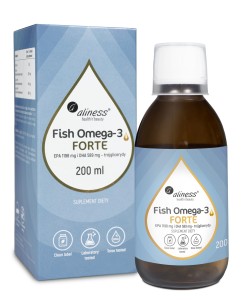 Fish Omega 3 FORTE Trójglicerydy 200ml Aliness