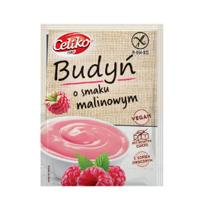 Budyń o smaku malinowym bezglutenowy bez cukru 40 g